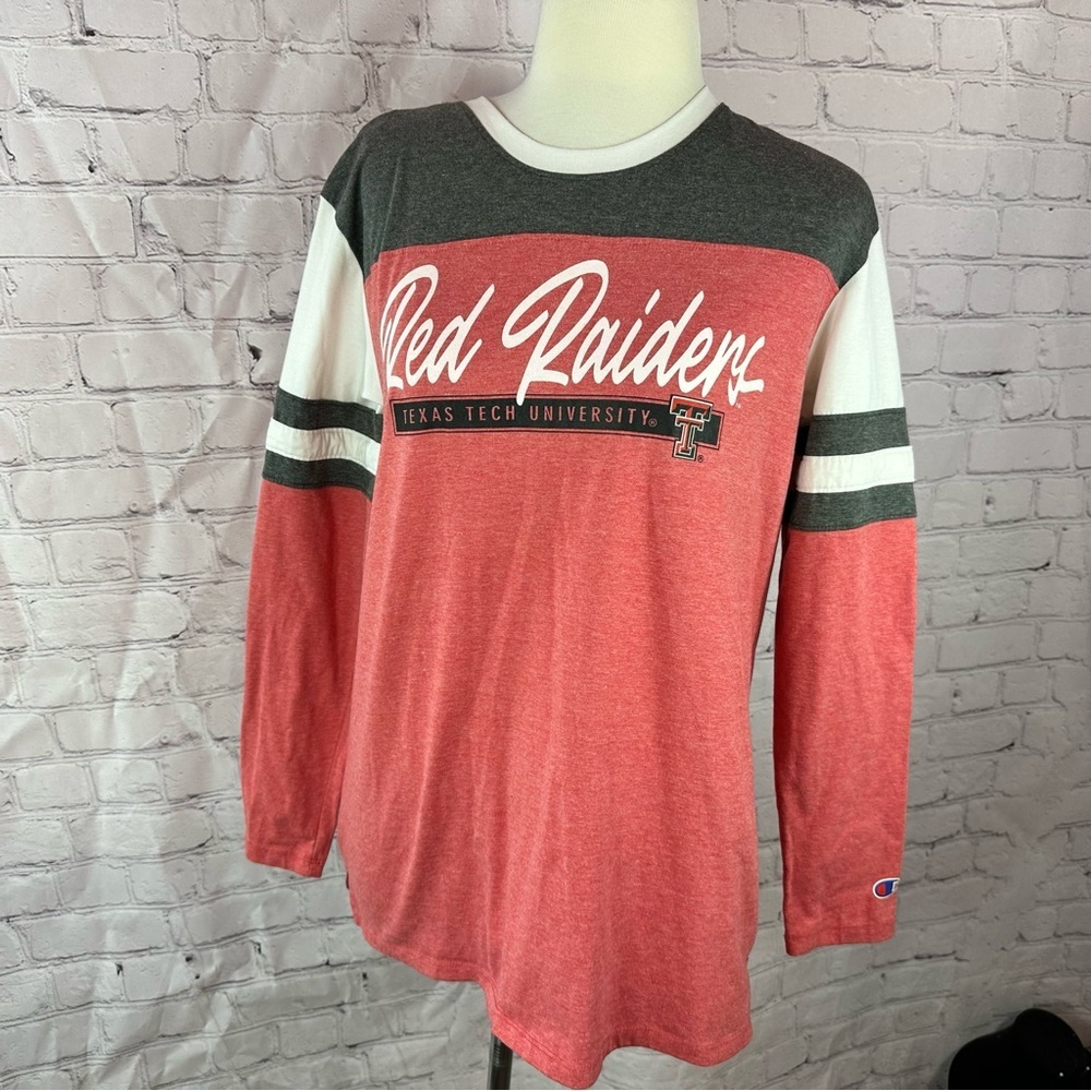 Champion texas tech Red Raiders Long Sleeve tee athleticwear collegiate womens M